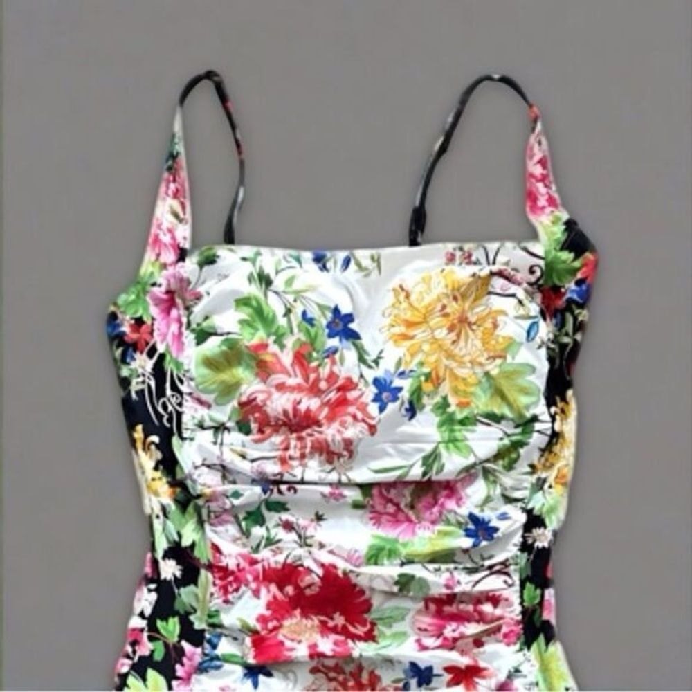 NWT Johnny Was Metalli Mix Ruched One Piece Swimsuit 2X - Picture 11 of 16